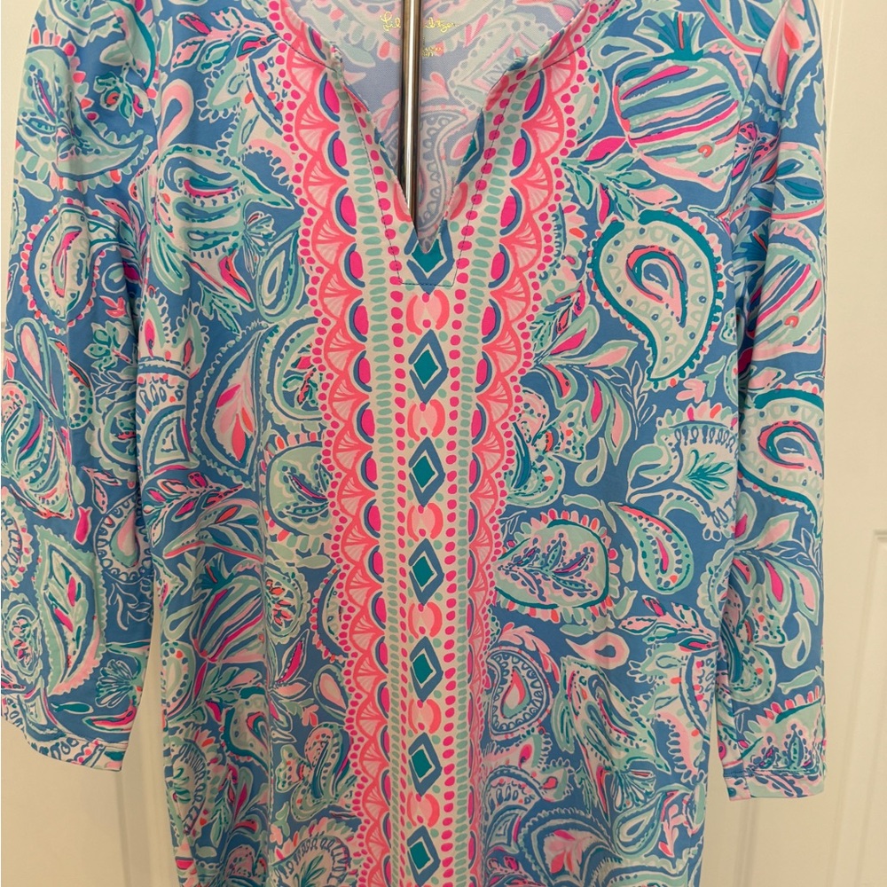 Lilly Pulitzer Karina Tunic UPF Pastel Paisley